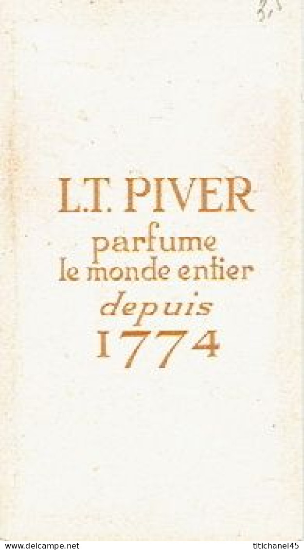 Carte Parfum DIABLERIES  De L.T. PIVER - Vintage (until 1960)