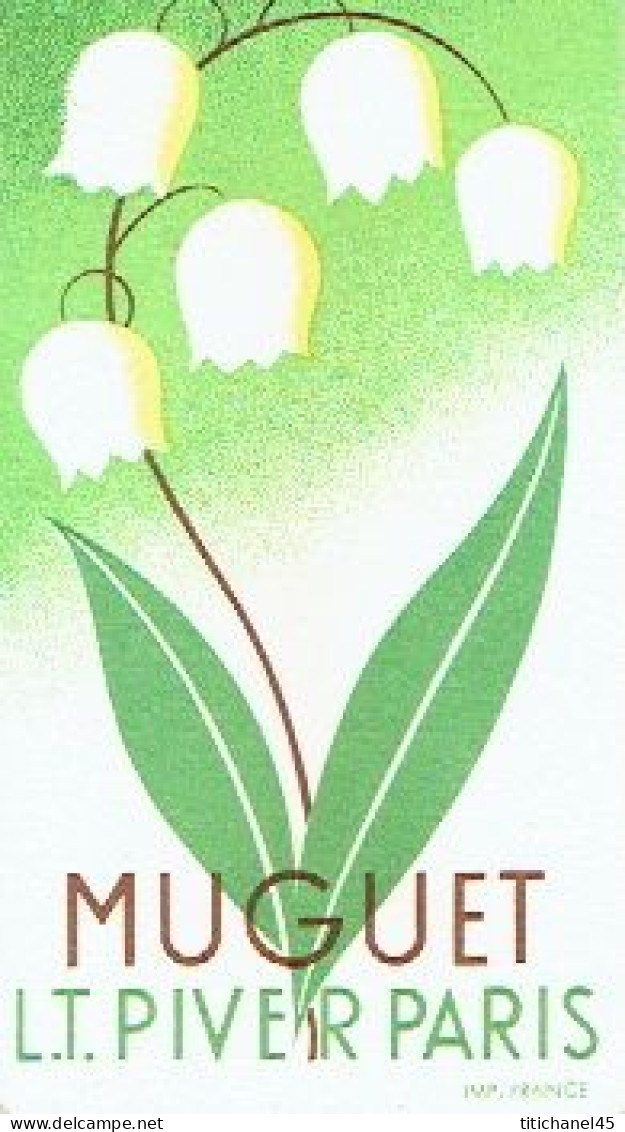 Carte Parfum MUGUET De L.T. PIVER - Antiquariat (bis 1960)