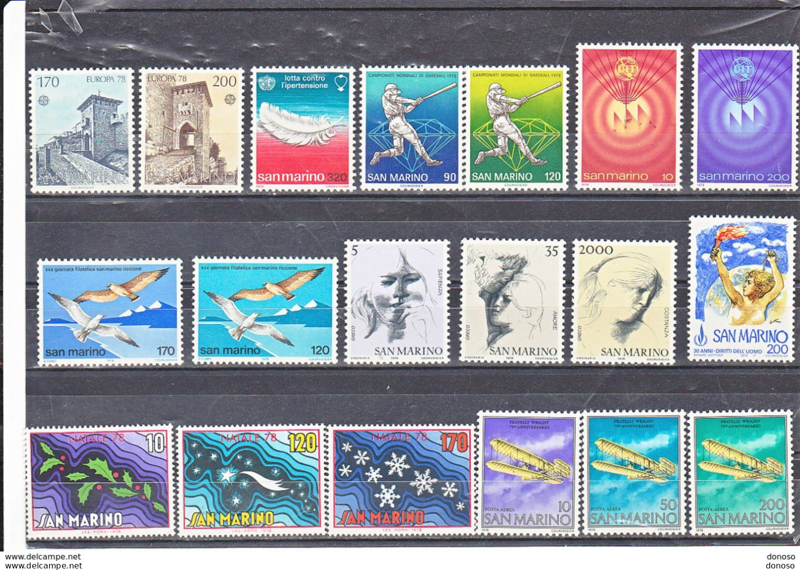 SAINT MARIN 1978 Année Complète Yvert 955-970 + PA 144-146 NEUF** MNH Cote : 11,90 Euros - Unused Stamps