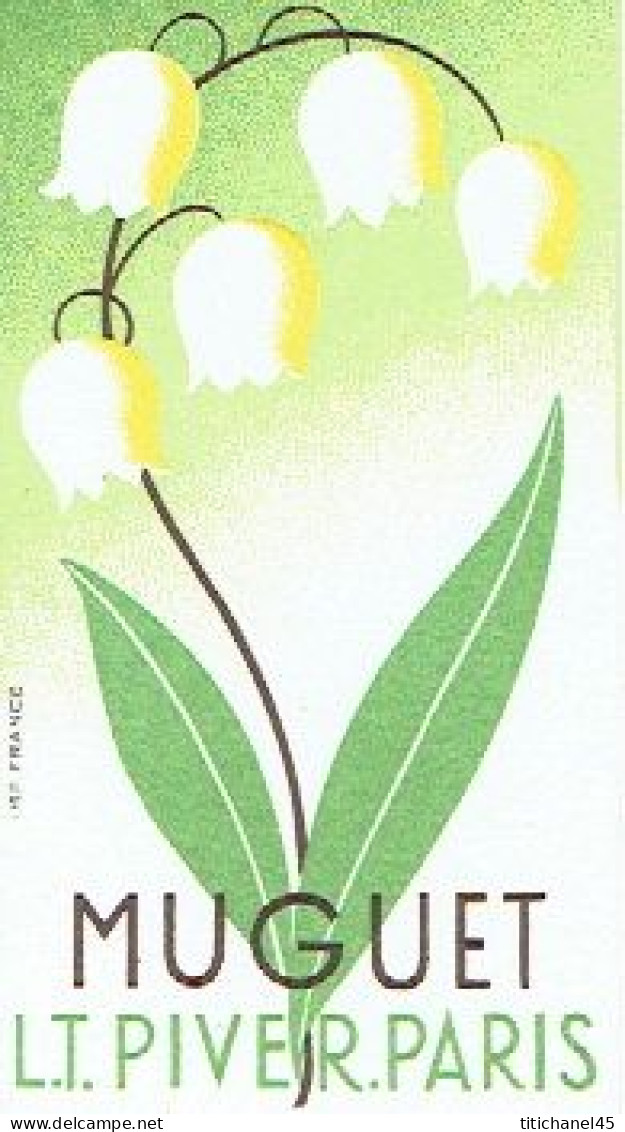 Carte Parfum MUGUET De L.T. PIVER - Anciennes (jusque 1960)