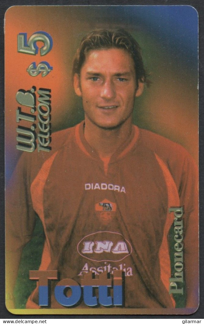 FOOTBALL - W.T.B. TELECOM - PHONE CARD - ROMA: FRANCESCO TOTTI - SECONDO TIPO - Sport