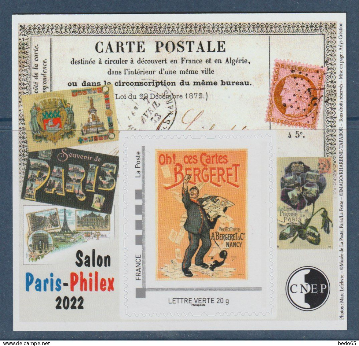 BLOC FEUILLE CNEP ANNEE 2022 N° 89  NEUF** LUXE SANS CHARNIERE / Hingeless / MNH - CNEP