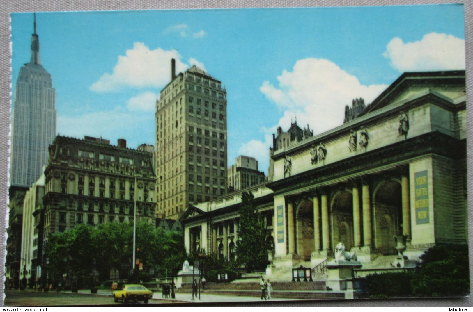 USA UNITED STATES NEW YORK PUBLIC LIBRARY BUILDING KARTE CARD POSTCARD ANSICHTSKARTE CARTOLINA CARTE POSTALE POSTKARTE - Manhattan