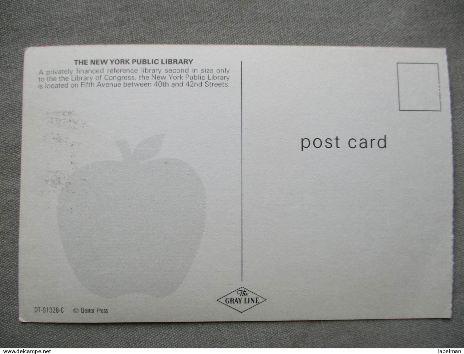 USA UNITED STATES NEW YORK PUBLIC LIBRARY BUILDING KARTE CARD POSTCARD ANSICHTSKARTE CARTOLINA CARTE POSTALE POSTKARTE - Manhattan