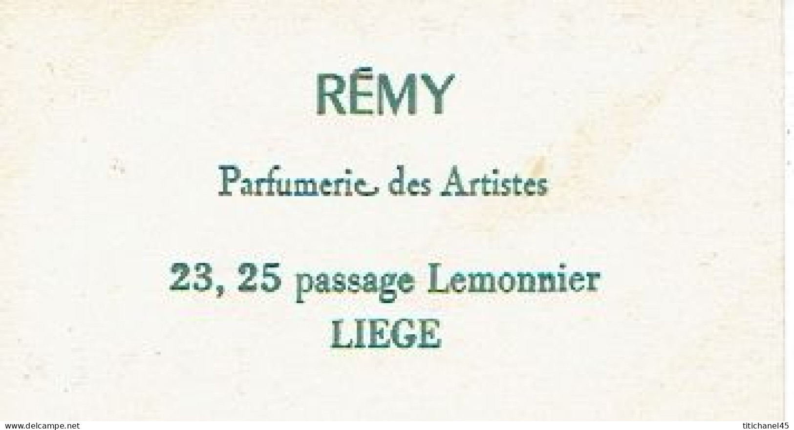 Carte Parfum FLORAMYE De L.T. PIVER - Oiseau Doré - Carte Offerte Par La Parfumerie REMY à LIEGE - Antiquariat (bis 1960)