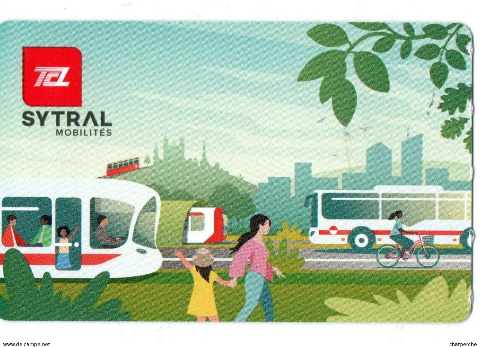 BILLET TICKET ENTREE TRANSPORT METRO TRAMWAY AUTOBUS TCL LYON NOUVEAU VISUEL - Europe