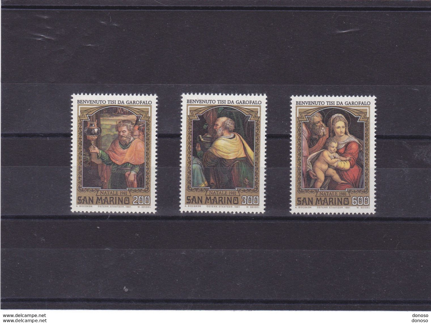 SAINT MARIN 1981 NOËL PEINTURES DE GAROFALO Yvert 1040-1042, Michel 1244-1246 NEUF** MNH - Nuovi