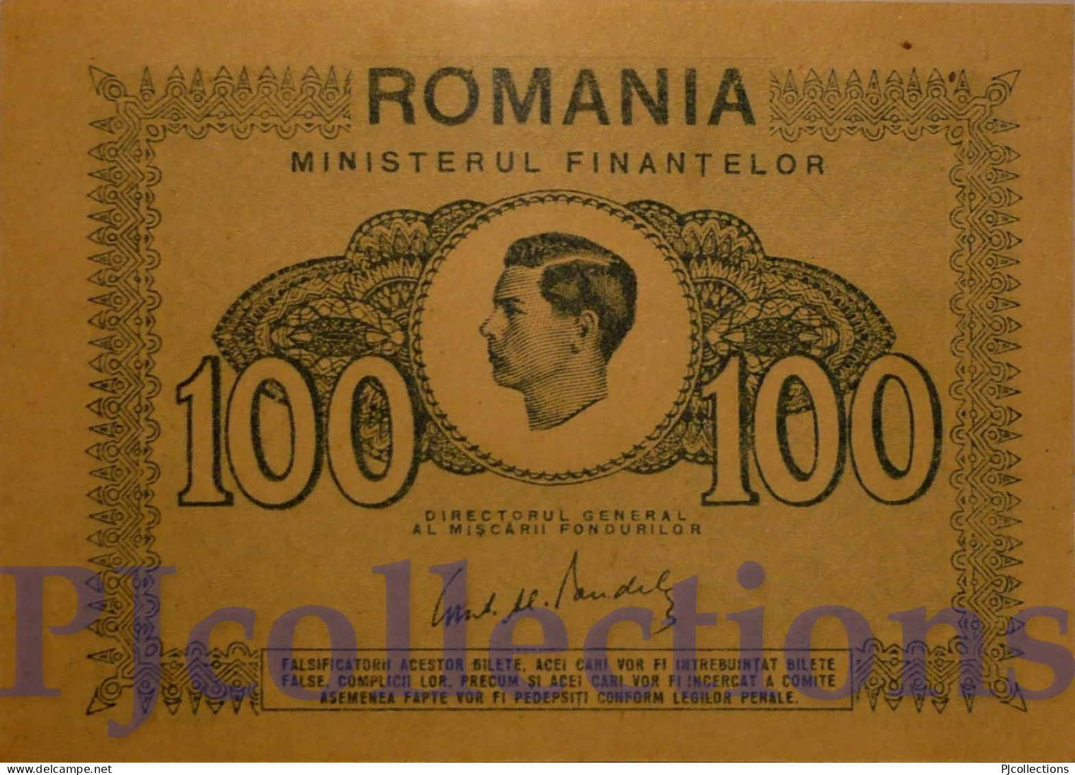 ROMANIA 100 LEI 1945 PICK 78 UNC - Roumanie