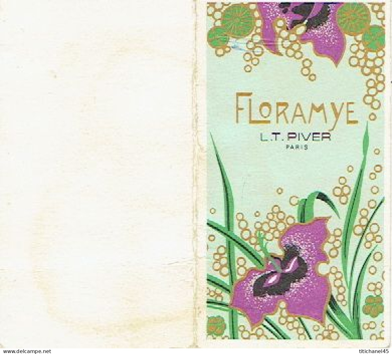 Carte Double Parfum FLORAMYE De L.T. PIVER - Calendrier De 1978 - Profumeria Antica (fino Al 1960)