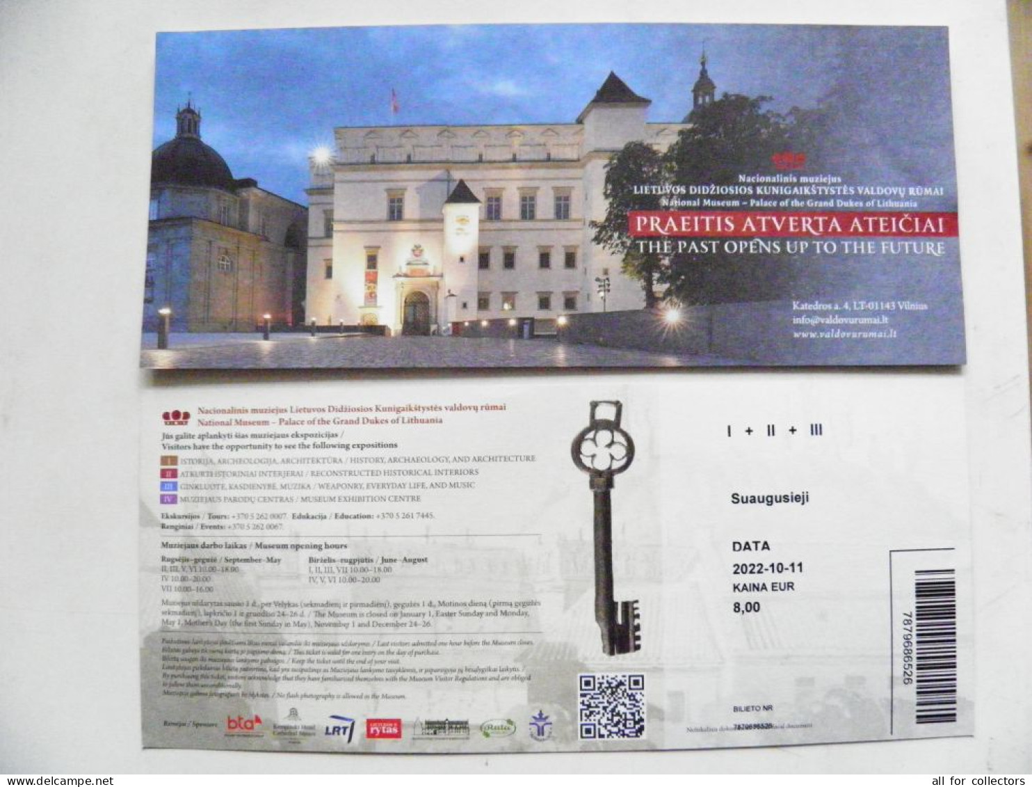 Entry Ticket Lithuania To National Museum -Palace Of The Grand Dukes.  - Tickets - Vouchers