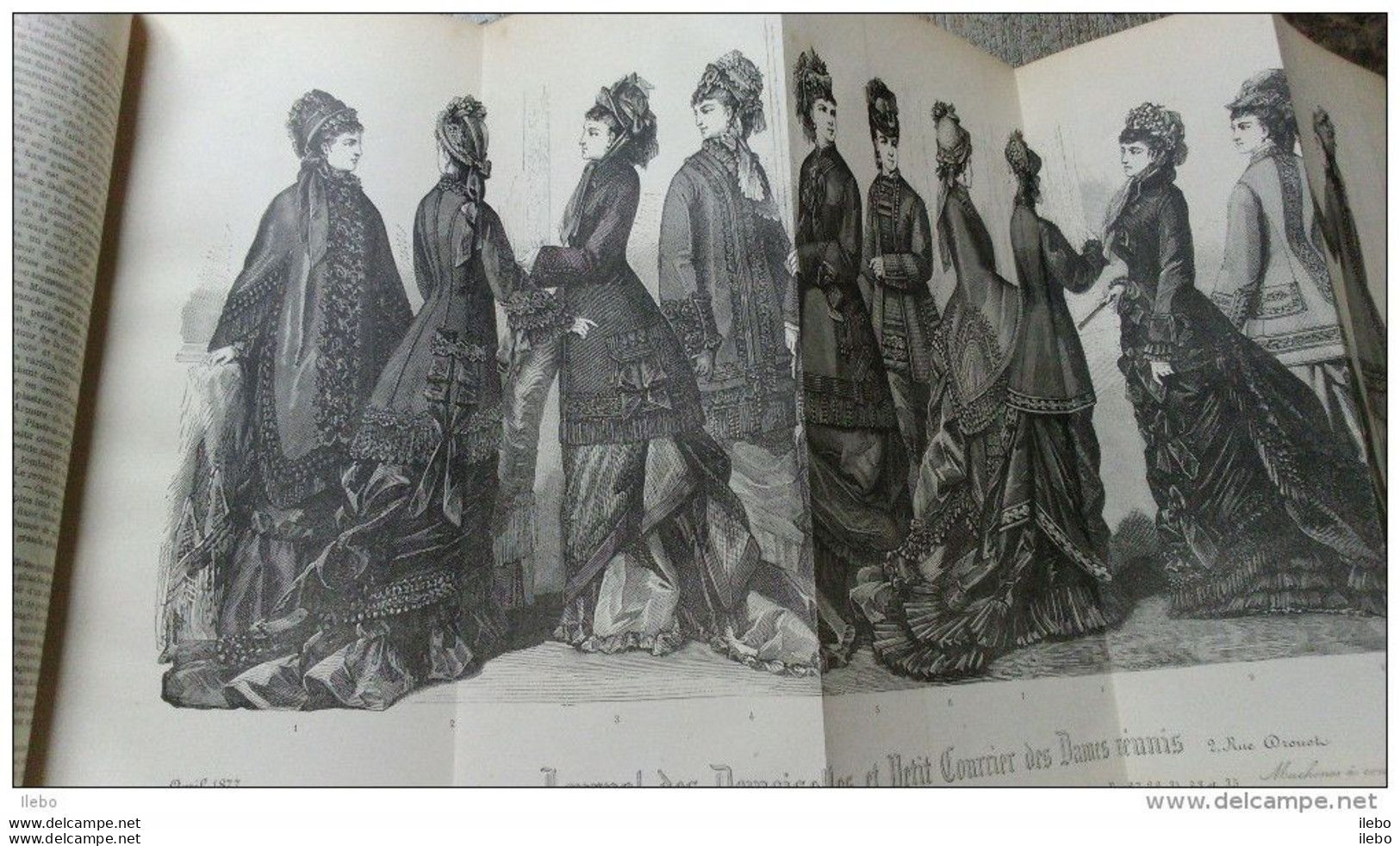 Le Journal Des Demoiselles 1877 Gravures De Mode Romans Histoire Rébus Enfant Chapeau Gravure - Mode