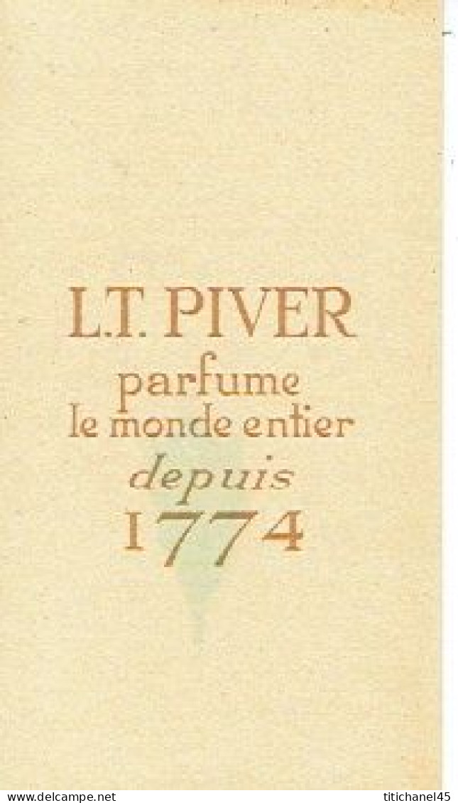 Carte  Parfum OEILLET FRANGE De L.T. PIVER - Antiquariat (bis 1960)