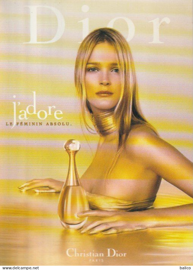 Carte Parfumée Avec Le Testeur Au Dos - J'adore De Dior - Modern (ab 1961)
