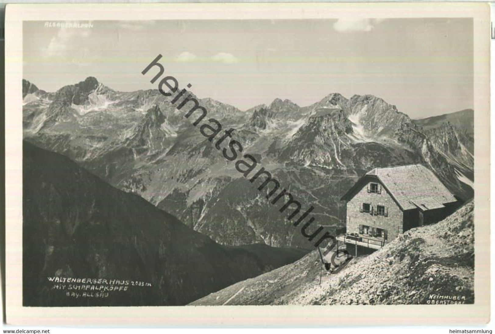 Waltenbergerhaus Mit Schafalpköpfe - Foto-Ansichtskarte - Verlag J. Heimhuber Sonthofen - Hindelang