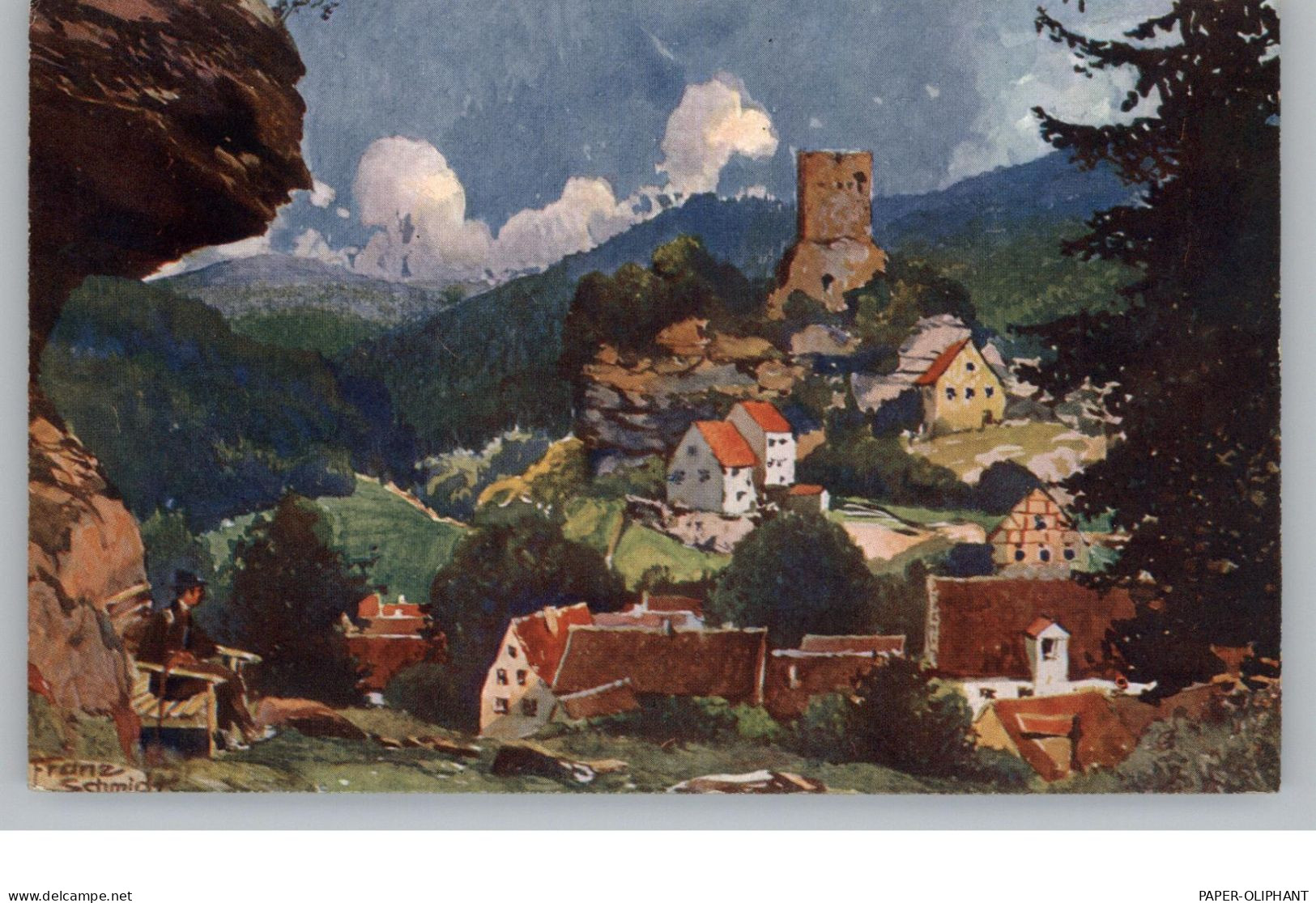 6738 ELMSTEIN, Burg Und Dorf, Pfälzer Heimatbilder # 277, Künstler Franz Schmidt - Bad Duerkheim