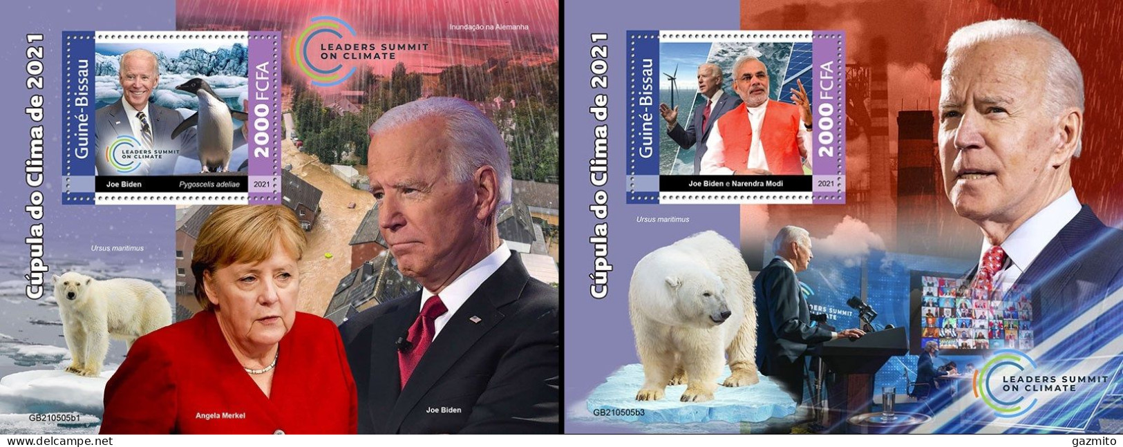Guinea Bissau 2021, Climate Change Summit, Polar Bear, 2BF - Bears