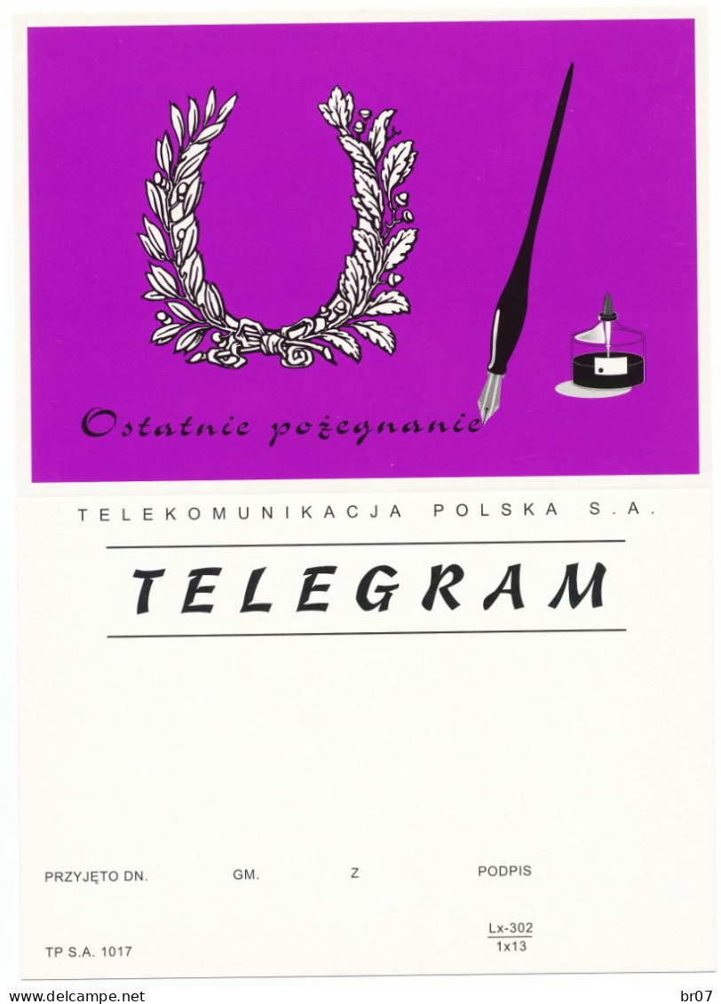 TELEGRAM TELEGRAMME LETTRE LETTER ILLUSTRATION LITERATURE ECRITURE - Blocs & Feuillets