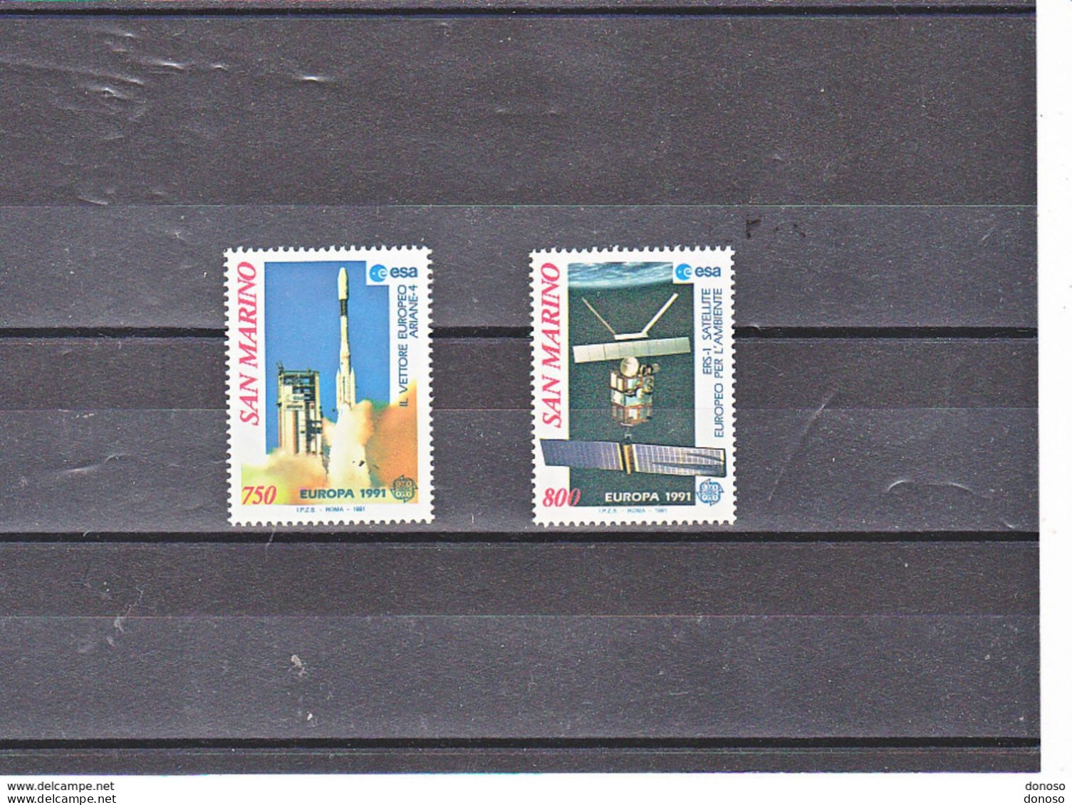 SAINT MARIN 1991 Europa, Espace, Ariane 4 Yvert 1264-1265, Michel 1465-1466 NEUF** MNH Cote Yv 14 Euros - Unused Stamps