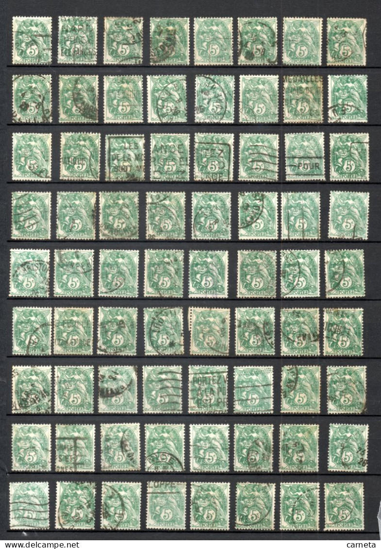 FRANCE   N° 111   LOT DE SOIXANTE DOUZE TIMRES      OBLITERES    COTE 21.60€   TYPE BLANC - 1900-29 Blanc