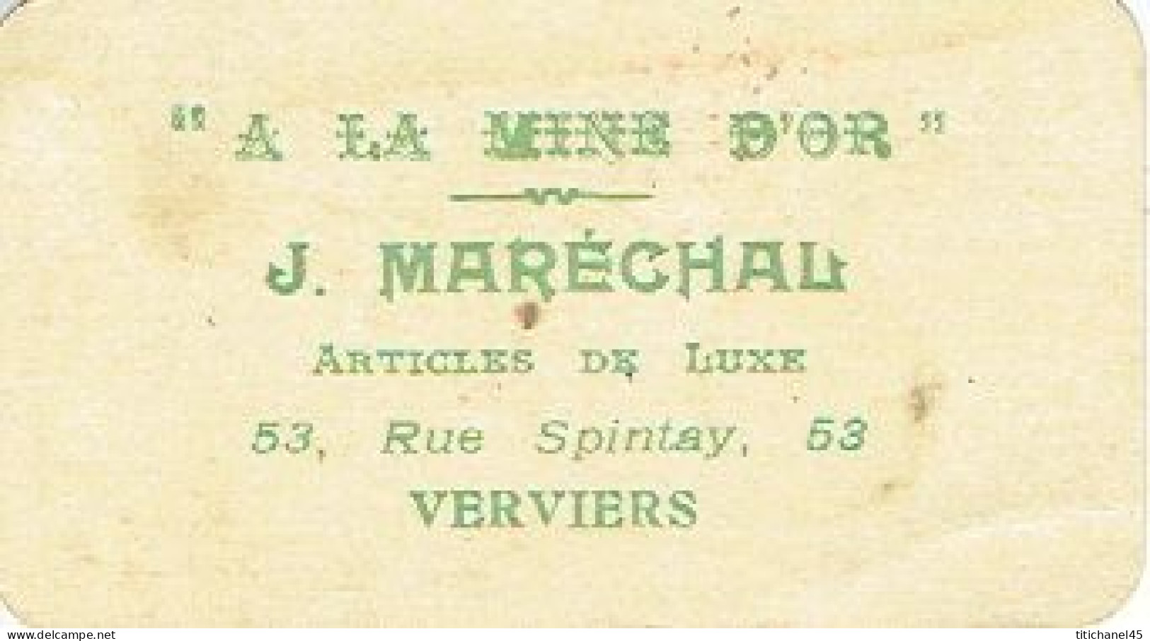 Carte  Parfum LE TREFLE INCARNAT De L.T. PIVER - Carte Offerte Par J. MARECHAL Articles De Luxe à VERVIERS - Anciennes (jusque 1960)