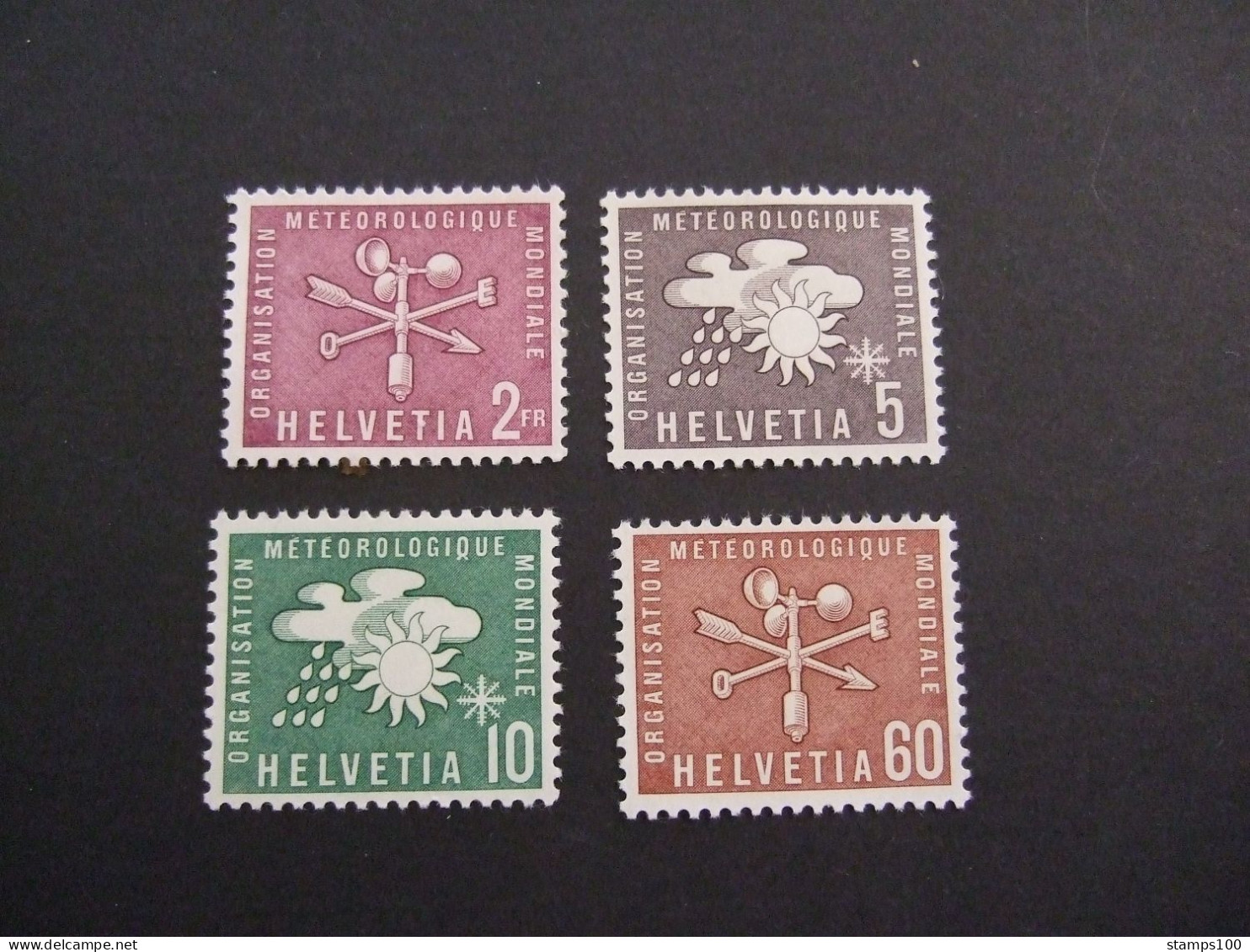 SWITZERLAND METEO. 4 STAMPS MNH** (A30-01) - Officials