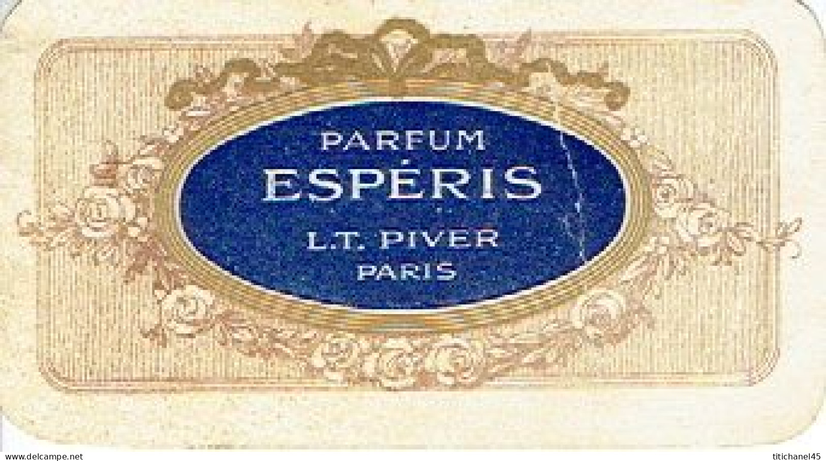 Carte  Parfum ESPERIS De L.T. PIVER - Calendrier De 1912 Au Verso - Oud (tot 1960)