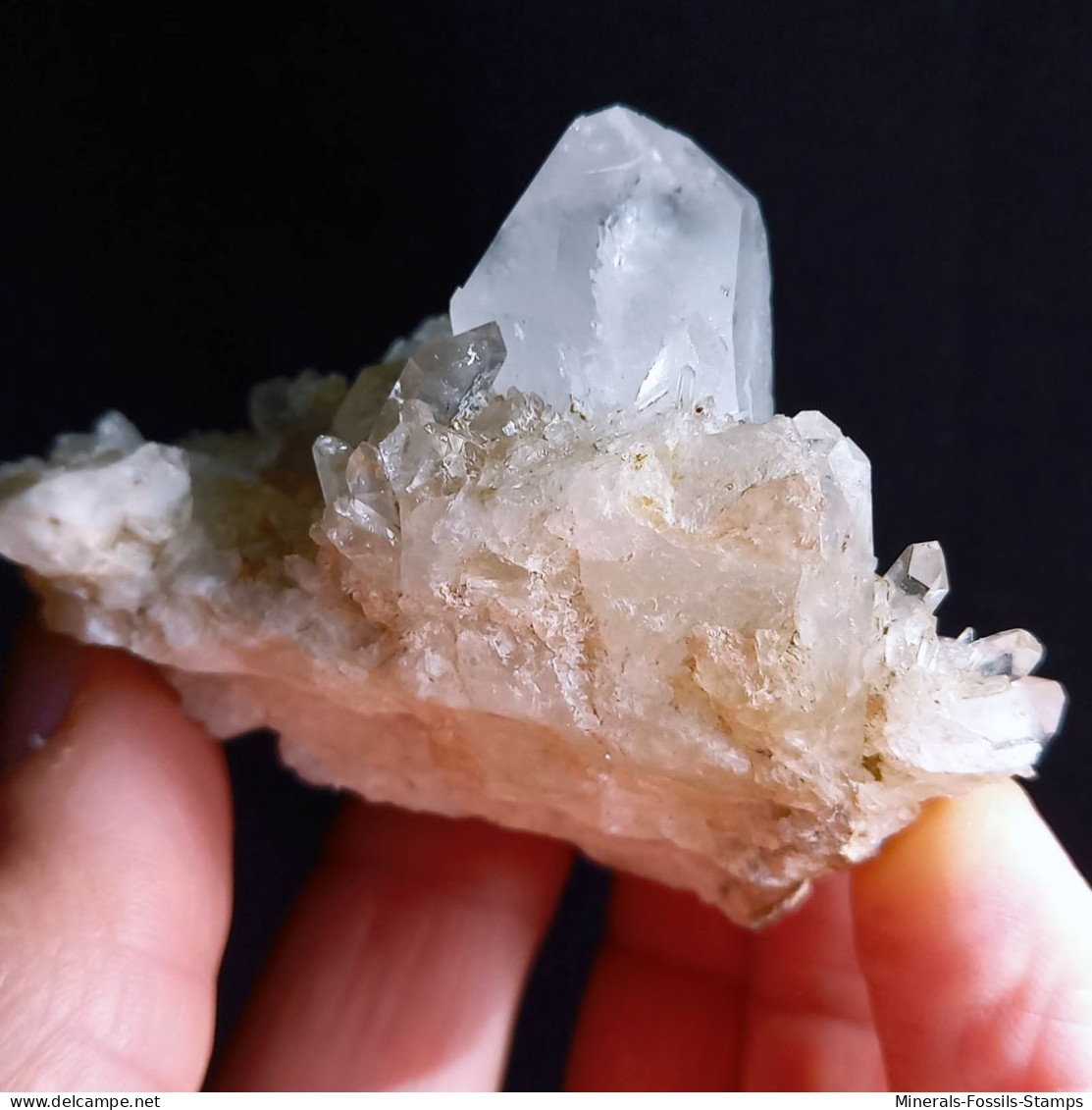 #L35 Splendido QUARZO Cristalli (Castagnola, Val D'Aveto, Piacenza, Emilia Romagna, Italia) - Mineralen