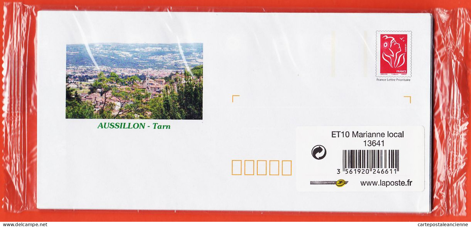 22647 / ⭐ ◉ ♥️ Blister De 10 PAP AUSSILLON 81-Tarn Village Au Pied De La MONTAGNE NOIRE P.A.P. Prêt à Poster - BEAUJARD  - PAP: Ristampa/Beaujard