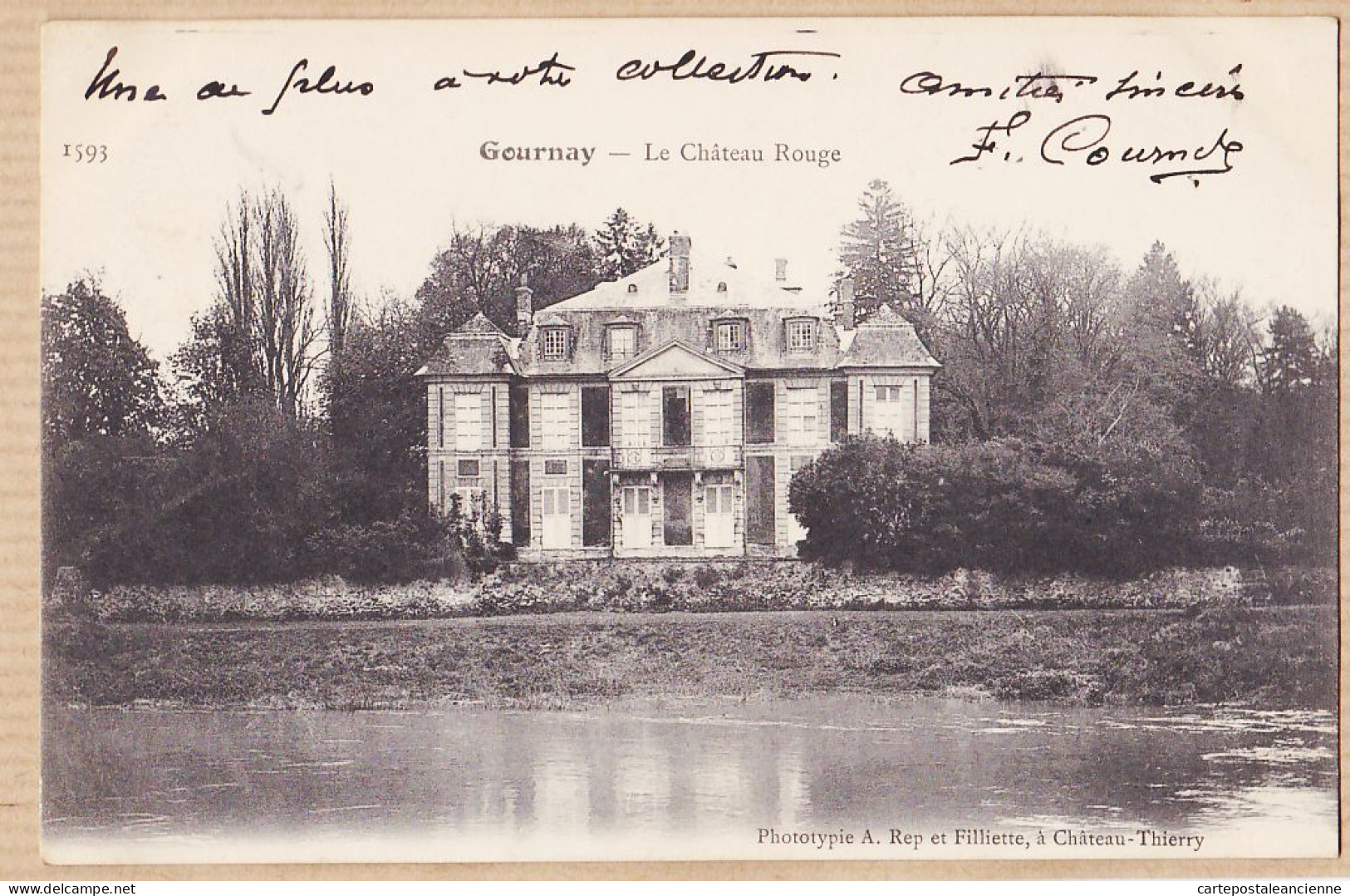 22939 / GOURNAY-sur-MARNE Seine-St-Denis Château Rouge 1903 De COURNOL à DUCROS Rue Meslay Paris-FILLIETTE 1593 - Gournay Sur Marne
