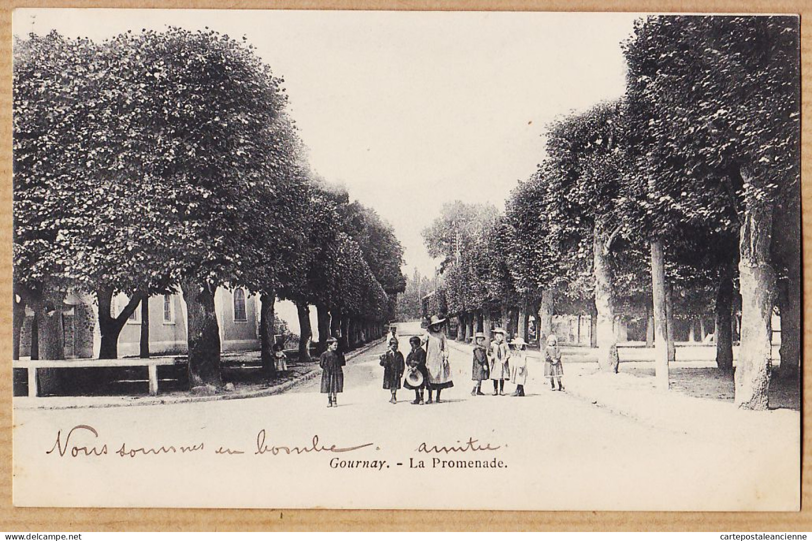 22936 / Peu Commun GOURNAY Seine-Saint-Denis Villageois La Promenade 1903 à DUCROS 16 Rue Meslay Paris - Gournay Sur Marne