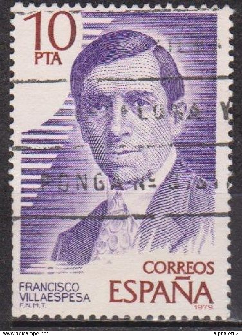Personnalités - ESPAGNE - F. Villaespesa - N° 2160 - 1979 - Used Stamps