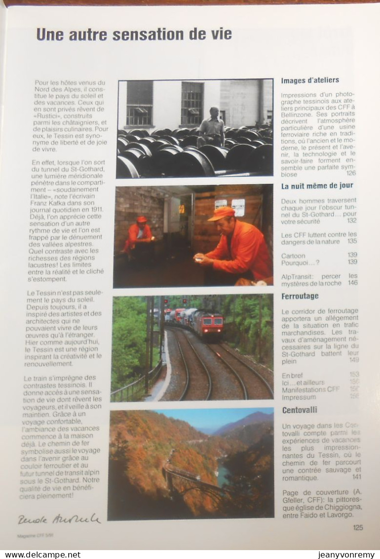 CFF Magazine. Mai 1991. - Eisenbahnen & Bahnwesen