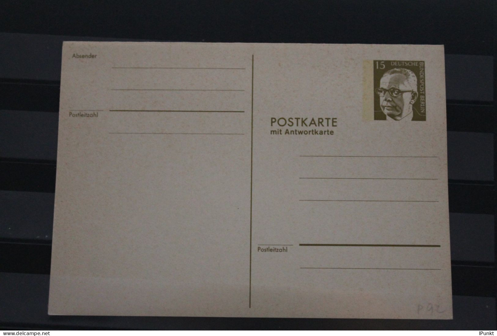Berlin 1973; Ganzsache G. Heinemann Postkarte Mit Antwortkarte  P 92; Ungebraucht - Postcards - Mint