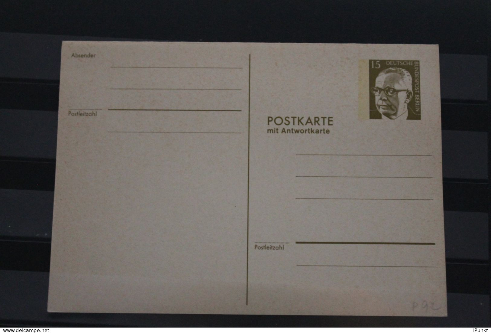 Berlin 1973; Ganzsache G. Heinemann Postkarte Mit Antwortkarte  P 92; Ungebraucht - Postkarten - Ungebraucht