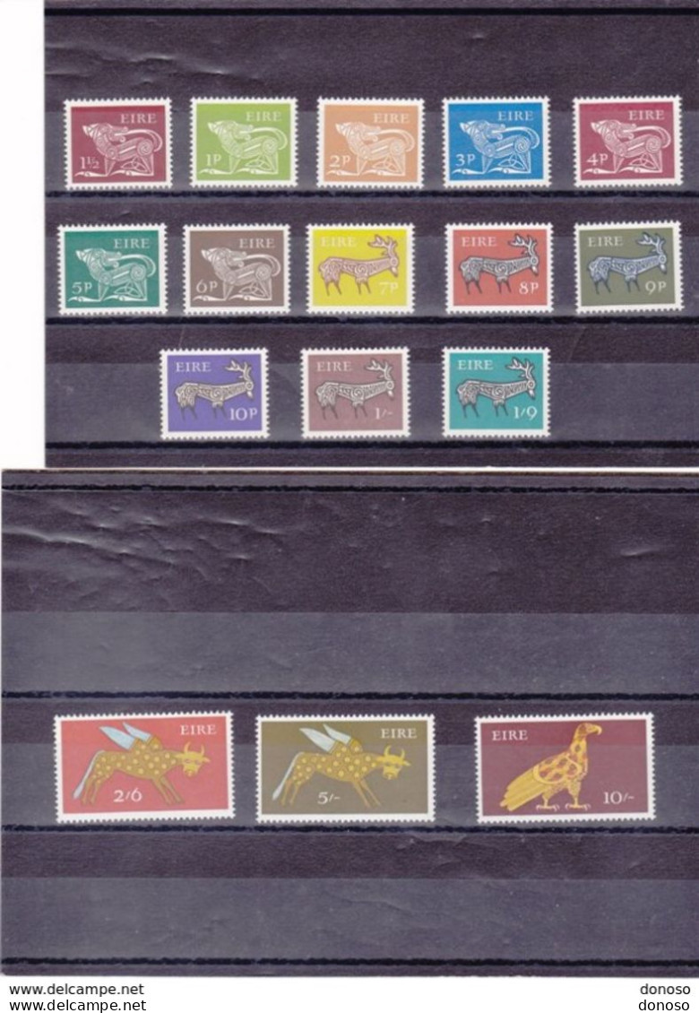 IRLANDE 1968-1969 Série Courante Yvert 211-226, Michel 210-225 NEUF** MNH Cote Yv 40 Euros - Nuovi