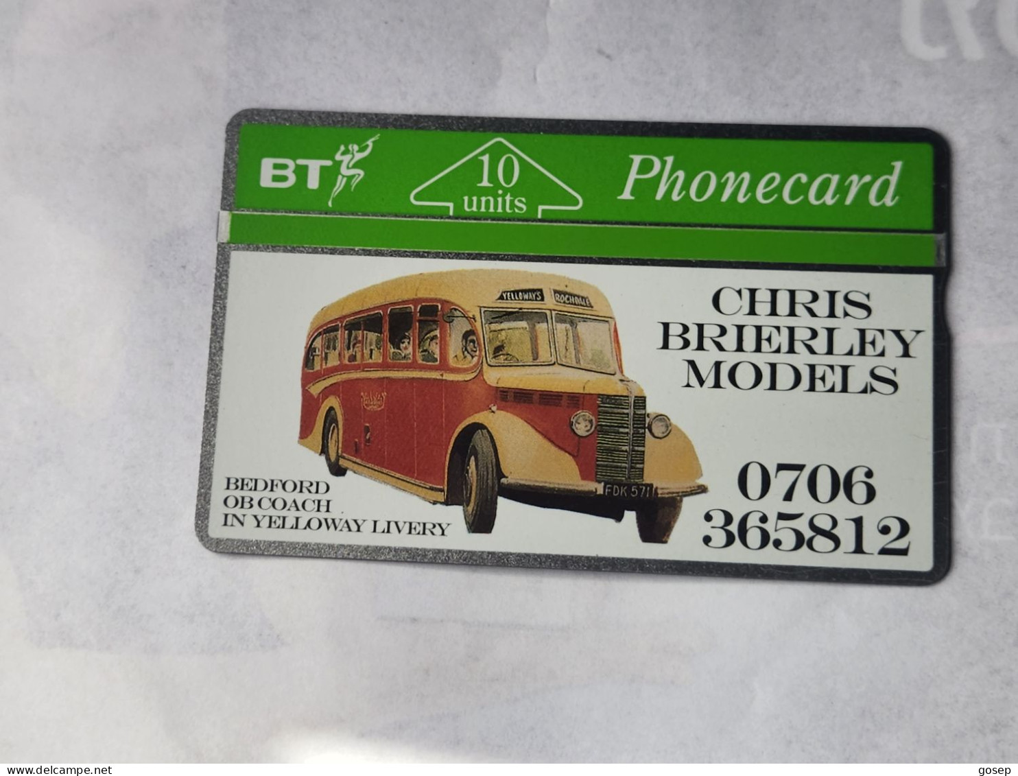 United Kingdom-(BTA024)-chris Brierley Bus-(659)(10units)(150A01000)price Cataloge30.000£-mint-1 Card Prepiad Free - BT Werbezwecke