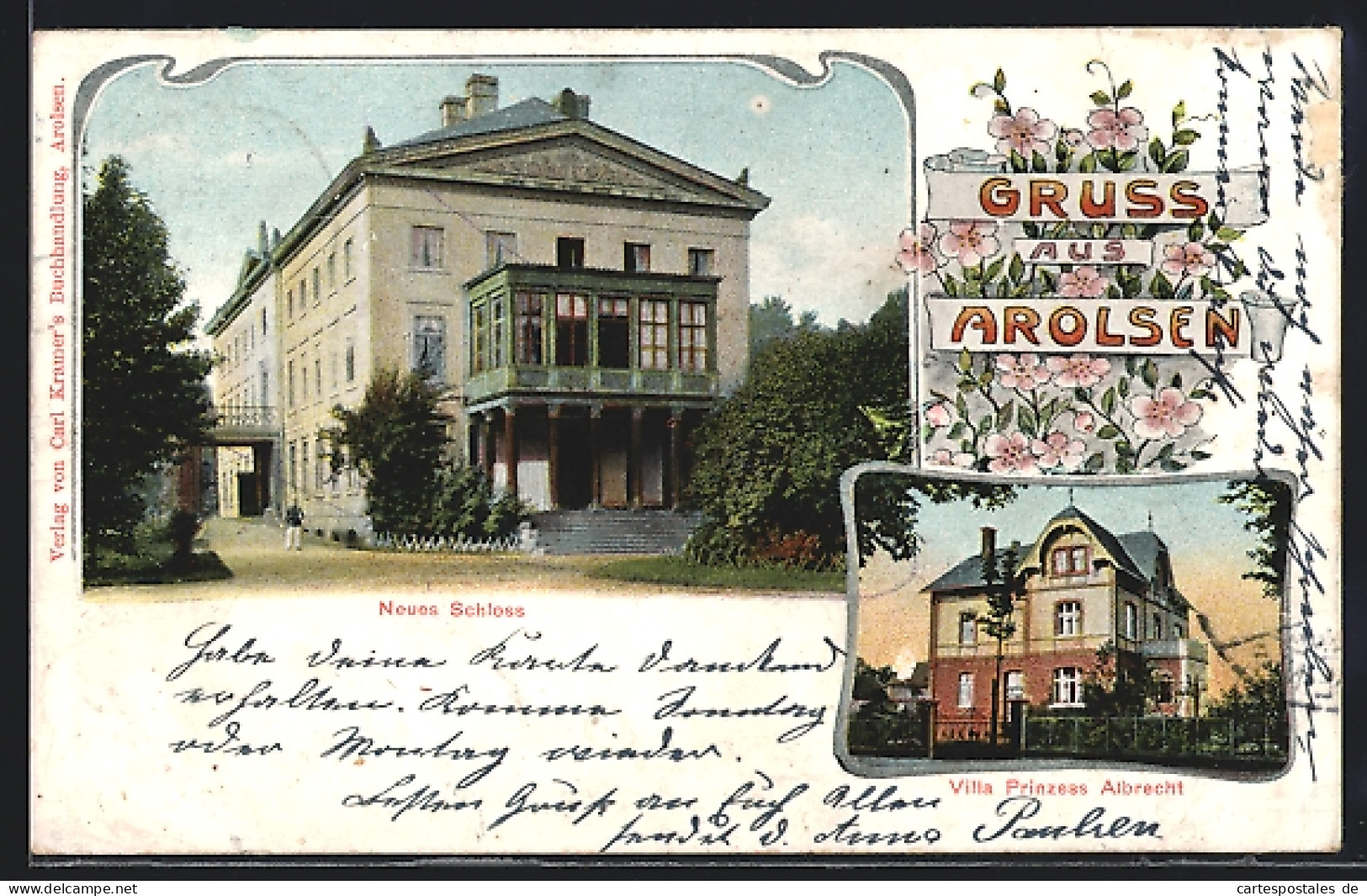 AK Arolsen, Neues Schloss, Villa Prinzess Albrecht  - Bad Arolsen
