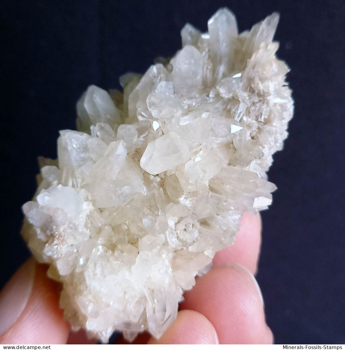 #L40 Splendid QUARTZ Crystals Center-geode (Val D'Aosta, Italy) - Minéraux