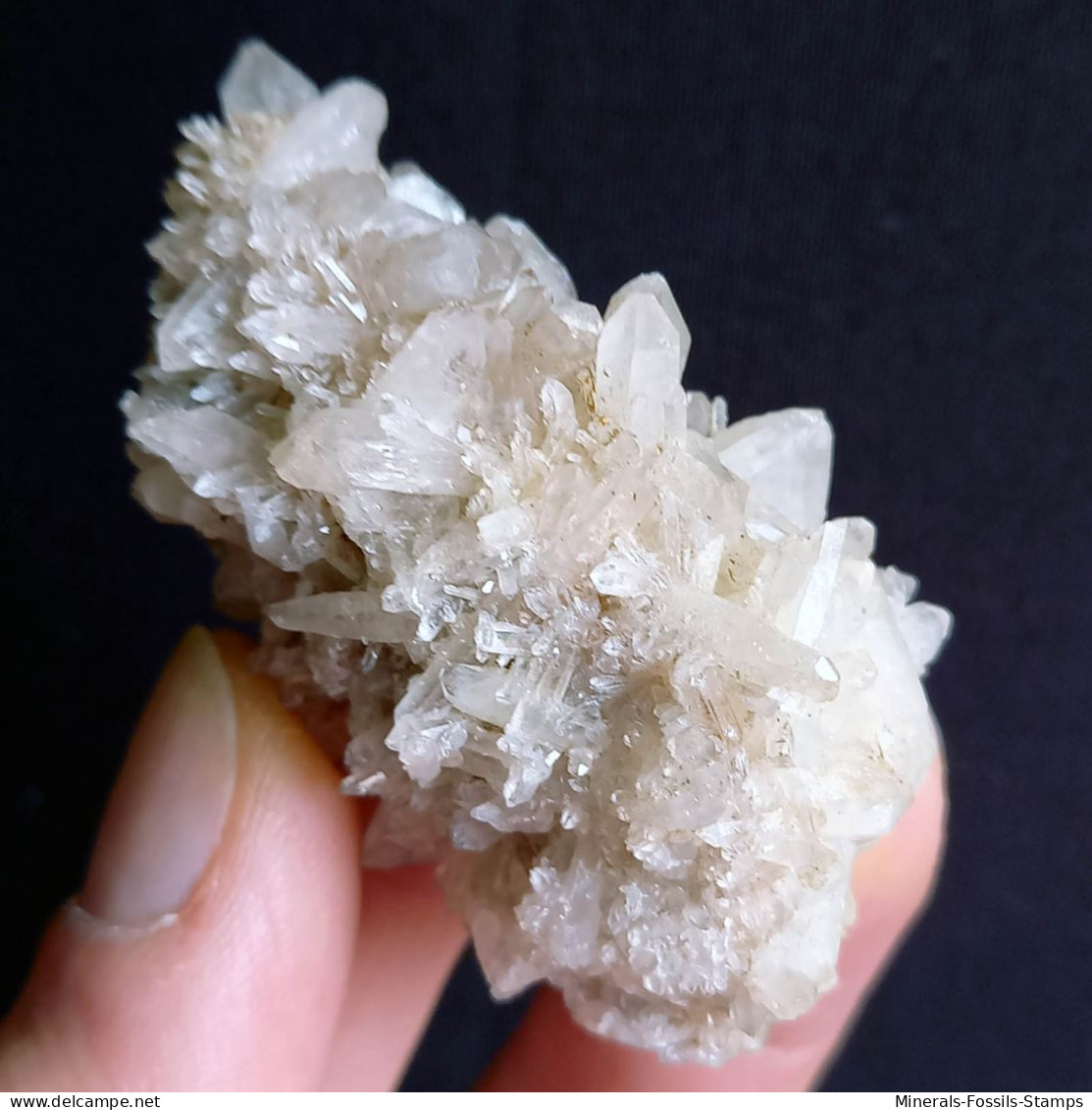 #L40 Splendid QUARTZ Crystals Center-geode (Val D'Aosta, Italy) - Mineralen