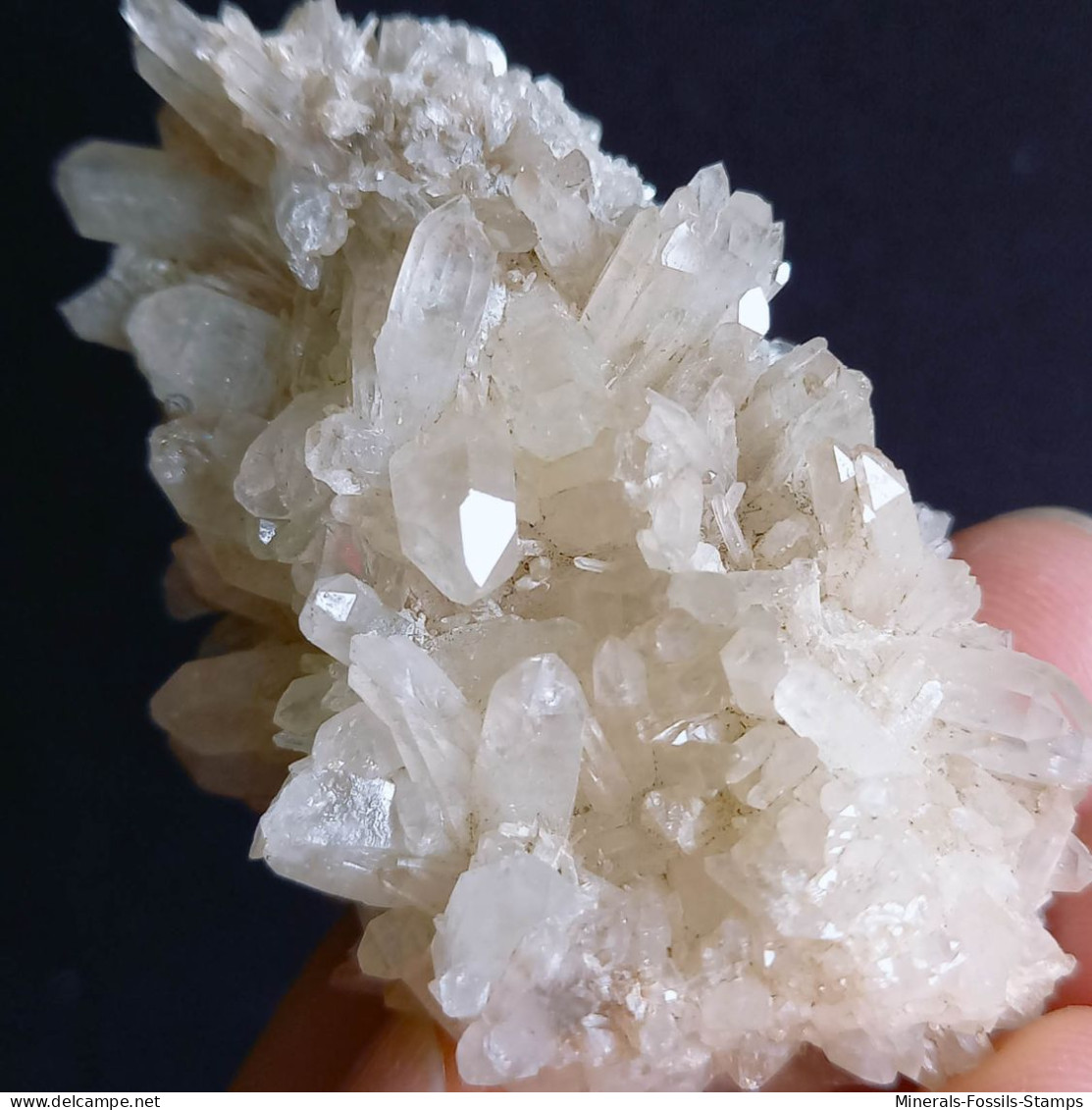 #L40 Splendid QUARTZ crystals center-geode (Val d'Aosta, Italy)
