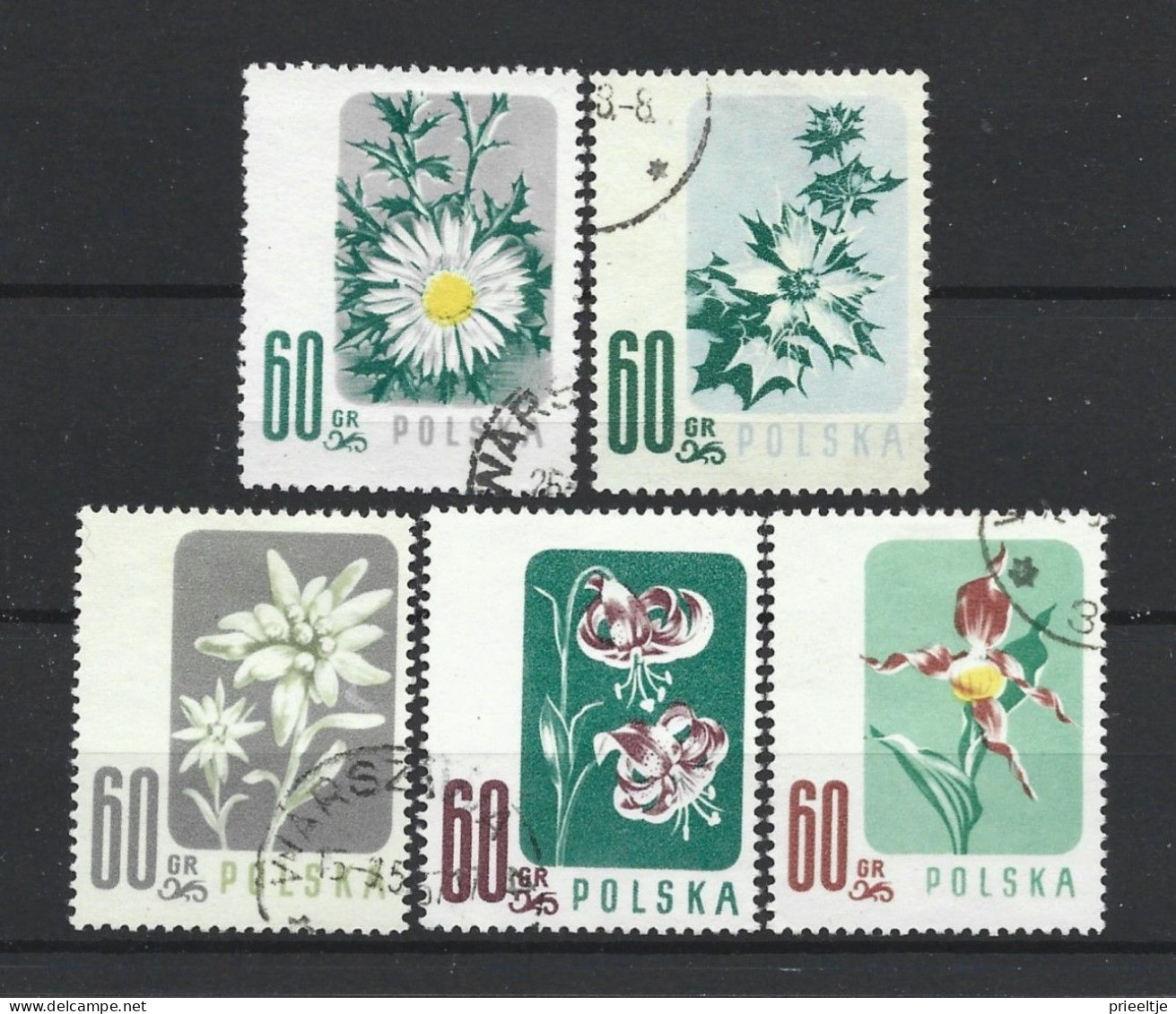 Poland 1957 Flowers Y.T. 904/908 (0) - Used Stamps