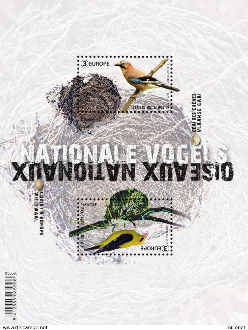 SALE!!! BELGIUM BÉLGICA BELGIQUE 2019 EUROPA CEPT National Birds S/S Souvenir Sheet MNH ** - 2019