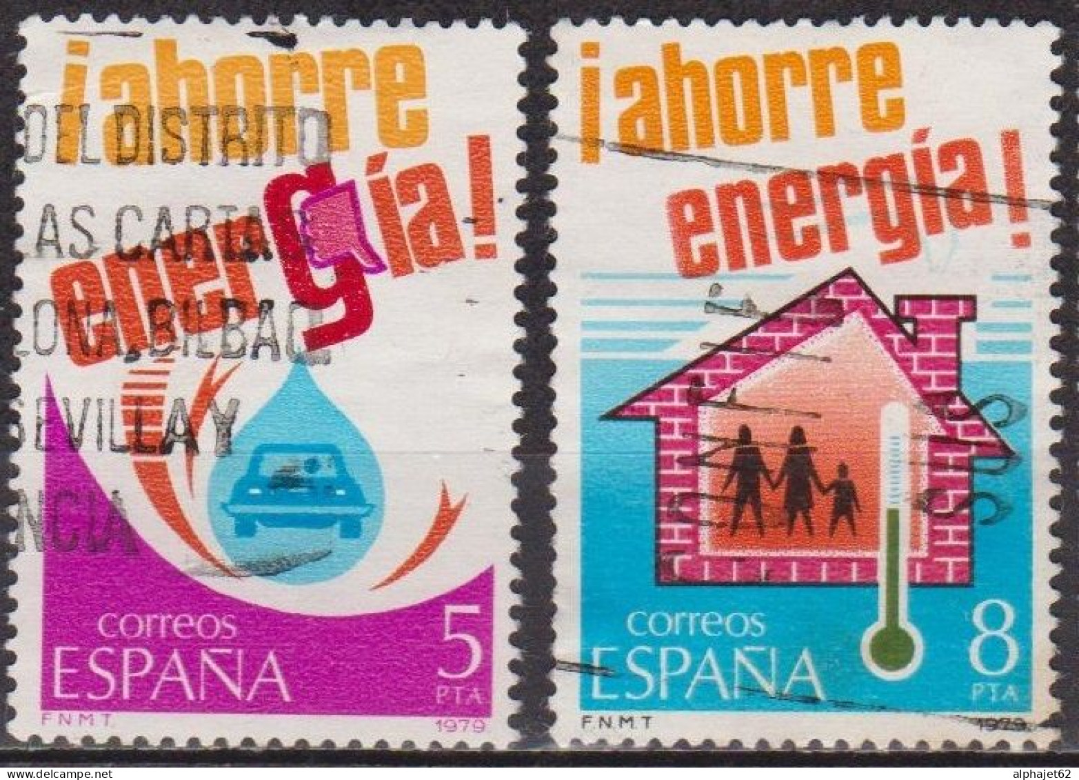 Economies D'énergie - ESPAGNE - Automobile, Chauffage - N° 2154-2155 - 1979 - Used Stamps