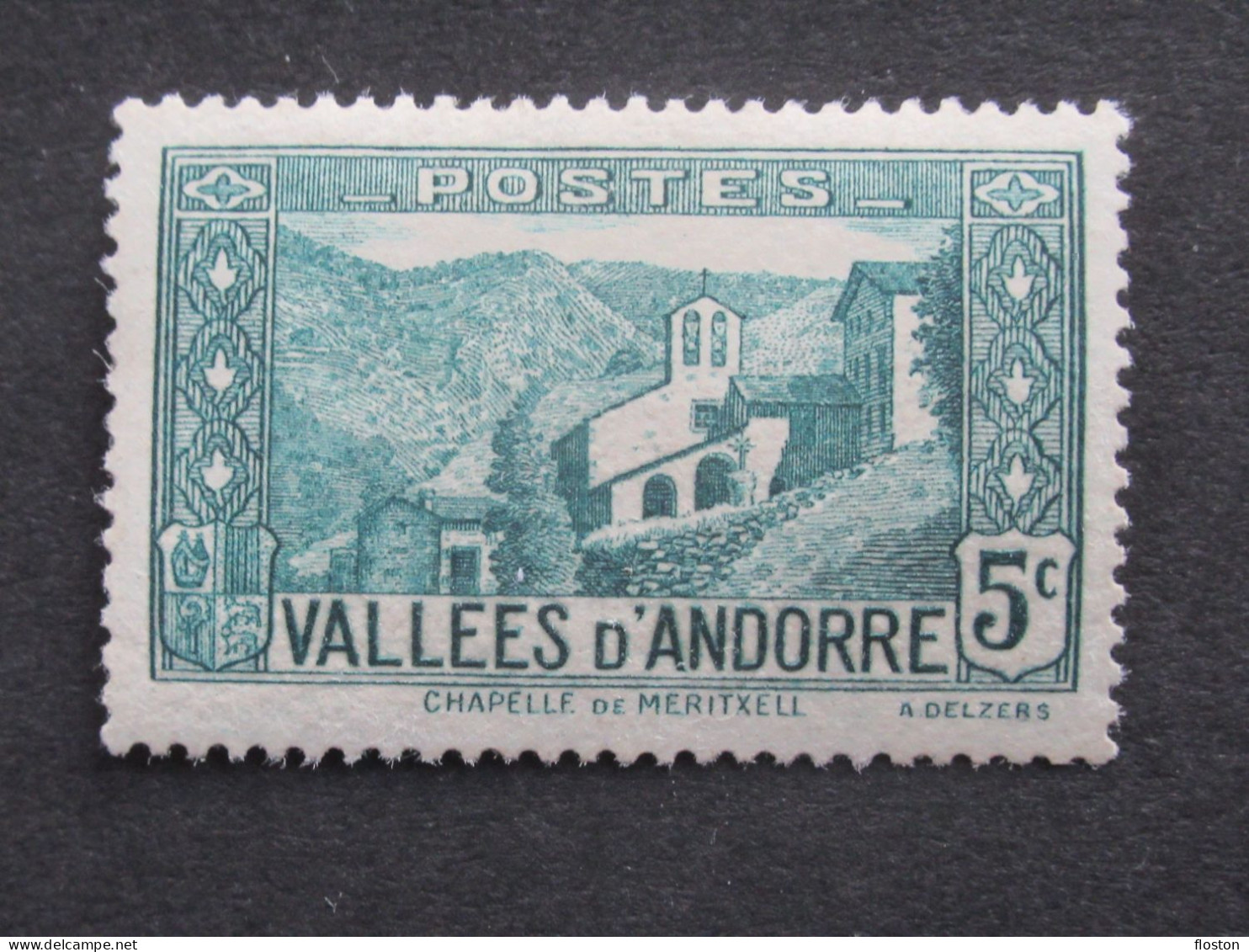 27 - 5c - Vert Bleu - LUXE** - Paysage De La Principauté - Dentelé 13 - Unused Stamps