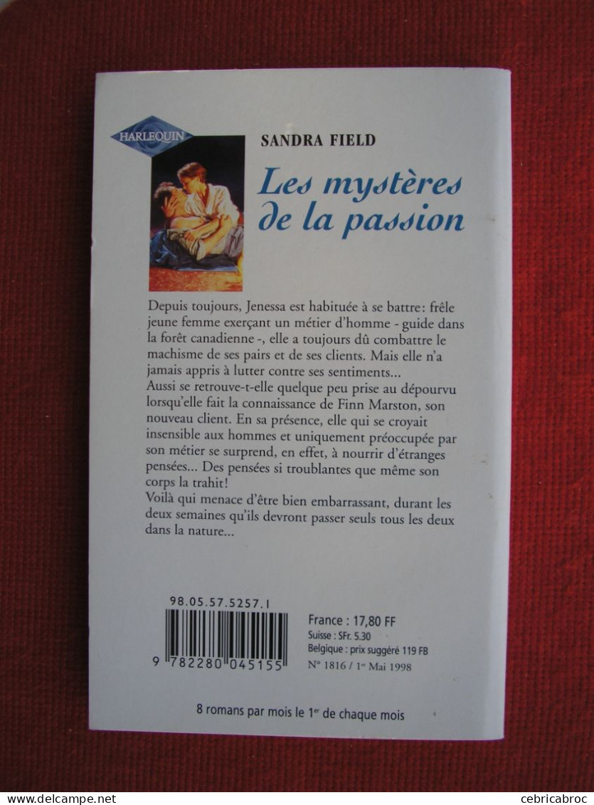 HARLEQUIN - COLLECTION AZUR - N°1816 - LES MYSTERES DE LA PASSION - SANDRA FIELD - Romantiek