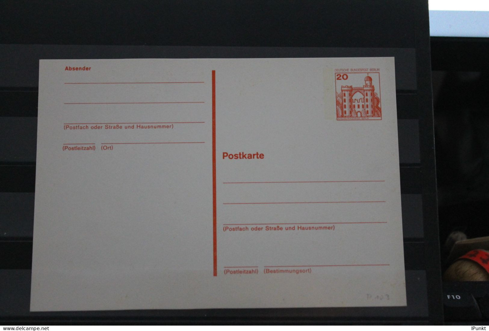 Berlin 1977; Ganzsache Burgen & Schlösser BuS: Postkarte  P 103; Ungebraucht - Postkaarten - Ongebruikt