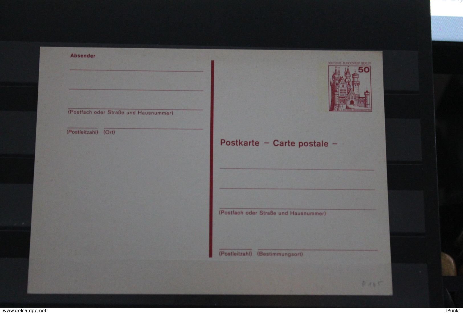 Berlin 1977; Ganzsache Burgen & Schlösser BuS: Postkarte  P 105; Ungebraucht - Cartes Postales - Neuves