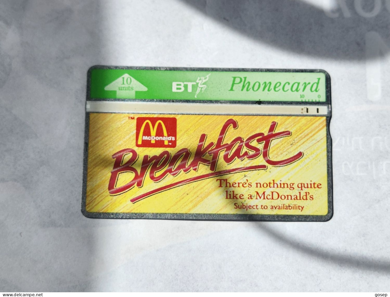 United Kingdom-(BTA062)-McDonalds A Breakfast-(10units)-(661)-(368A02007)-price Cataloge5£-used+1card Prepiad Free - BT Publicitaire Uitgaven