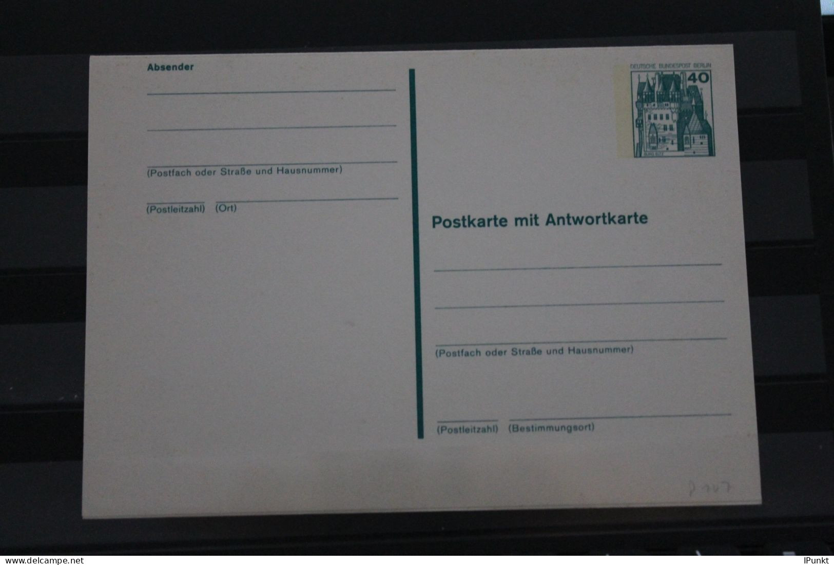 Berlin 1977; Ganzsache Burgen & Schlösser BuS: Postkarte Mit Antwortkarte P 107; Ungebraucht - Cartes Postales - Neuves