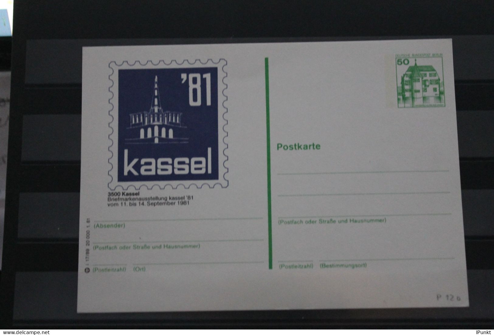 Berlin 1981; Ganzsache Burgen & Schlösser BuS: Postkarte  P 120; Zudruck Kassel '81; Ungebraucht - Postkaarten - Ongebruikt